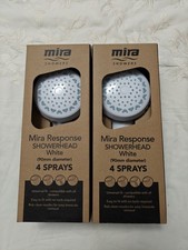 2x Mira Response Adjustable Shower Head Handset - White 1605.103 