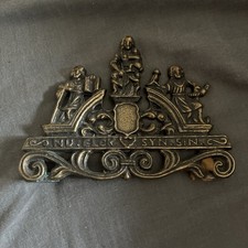 ZAANSE ZAANDAM CLOCK BRASS FRONT TOP ORNAMENT FAITH & HOPE & CHARITY DUTCH