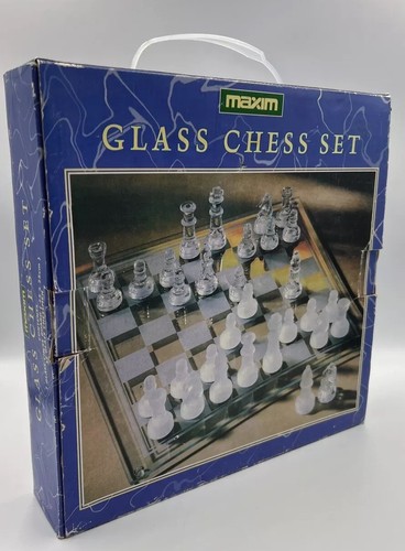 Traditional glass chess - glass, set