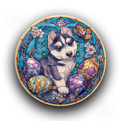 Siberian husky puppy - siberian, easter