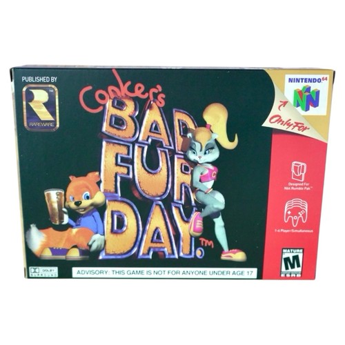 Game retail box n64 conkers - game,