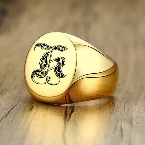 Mens gold signet ring - uk,