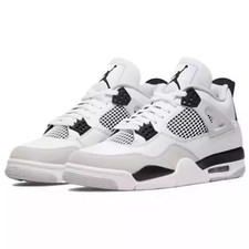 New   AJ Retro 4 Mid Military Black White Size UK 3-10 xmas Gift.