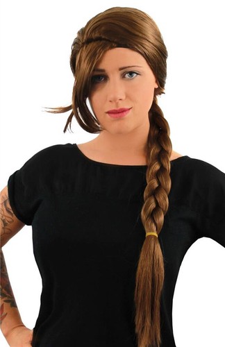 District girl brown - girl, wig