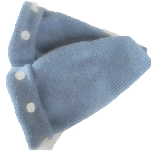 Fingerless gloves blue 100 - gloves, 100%