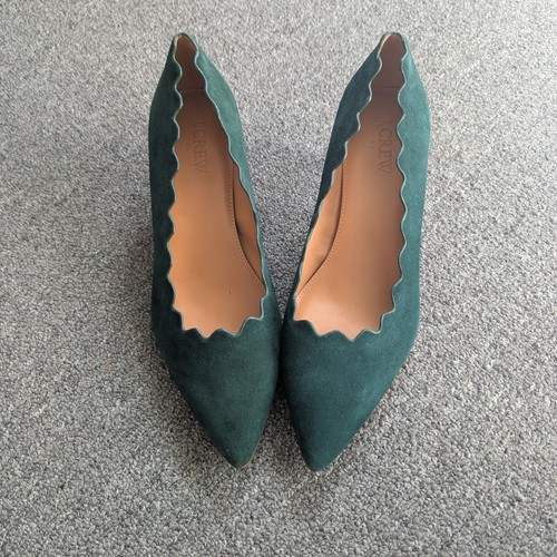 Crew pumps dark green - j.crew,