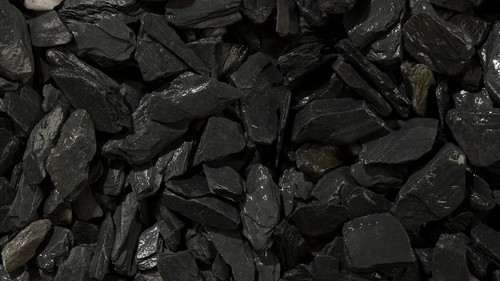 Charcoal black slate chippings - charcoal,