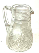 vintage Heavy Cut Clear Glass