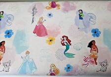 100% Cotton Fabric - Characters - Disney Princess Pink D2 - 150cm Wide Material
