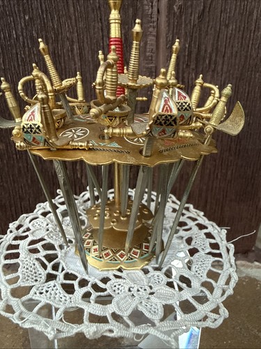 Vintage toledo brass swords - toledo,