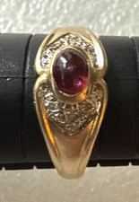 9ct gold cabochon - 9ct, gold,