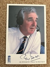 Rare Signed ECB Classic Cricket Card - Peter Baxter, TMS Producer - Card No.145