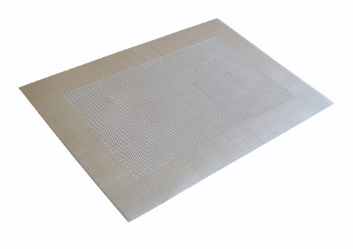 Silver border placemat - silver,
