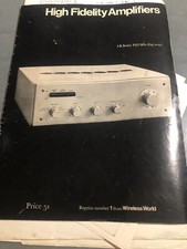 Wireless World Reprint 1 High Fidelity Amplifiers Armstrong+ Circuit Diagrams