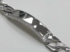 925 Sterling Silver 12mm Mens Cast ID Bracelet 38gr Heavy Free Personalised New