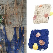 Nautical Fishing Net Seaside Wall Beach Party Sea Shells Home Garden Decor UK