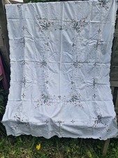Vintage Embroidered Tablecloth