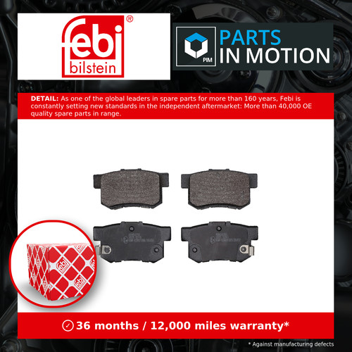 Brake pads set rear 16873 - 16873, febi