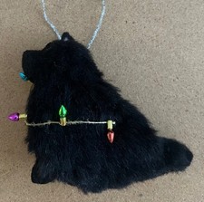 BLACK CHOW CHOW with CHRISTMAS