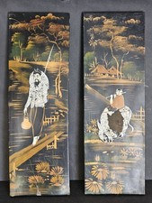 Antique Pair Of Shibayama Wall