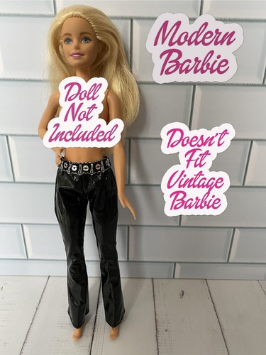 Barbie doll black shiny - barbie,