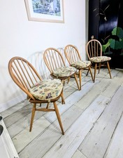Set Ercol Dining Chairs Retro Washable Seat Cover Stamped Free Postage Available