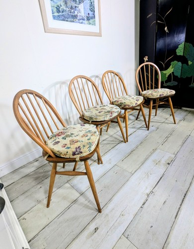 Set ercol dining chairs retro - set,