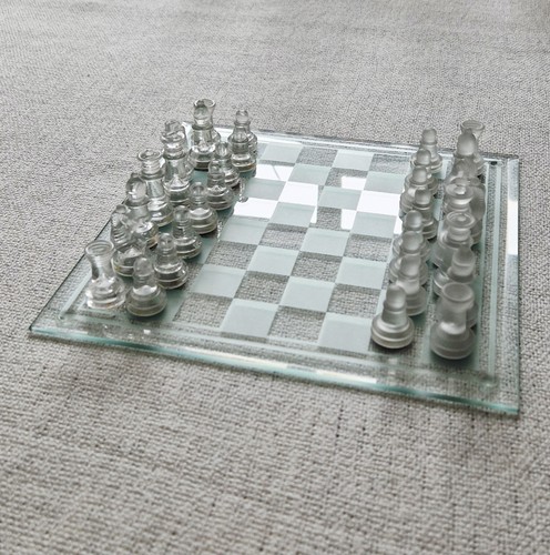 Glass chess set piece - glass,