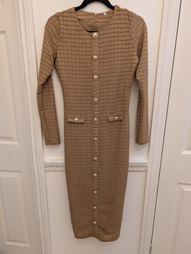 Tan brown dress - tan,