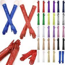 UK Womens Long Opera Party Glove Sequins 28-inch Wedding Party Accessories