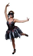Dead Ballerina Costume Swan Dancer Ladies Halloween Fancy Dress Outfit Large