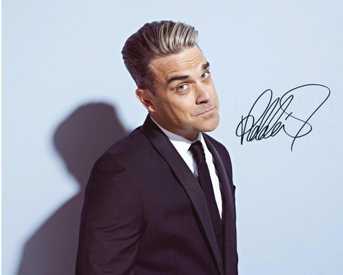 Robbie williams autograph - robbie,