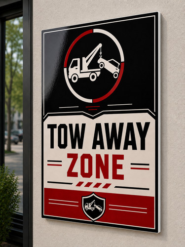 Tow away zone - away,
