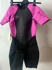 O’Neill WOMEN REACTOR-2 2MM BACK ZIP SHORTSLEEVE SPRING WETSUIT BLACK Size 6