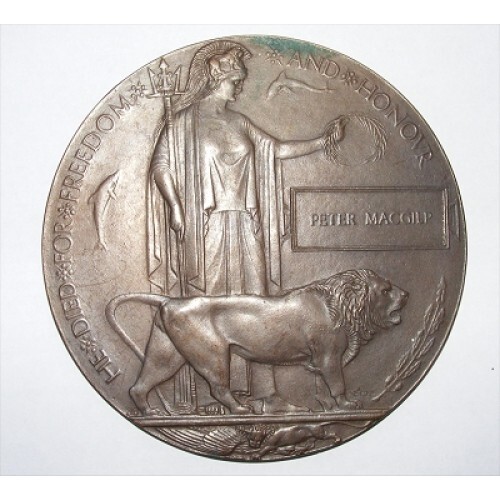 Ww1 death penny plaque lance - ww1,