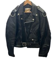 SCHOTT 80's Biker Tag PERFECTO MADE IN USA Double Riders Jacket Leather Size 40