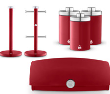 Swan Townhouse Red Bread Bin