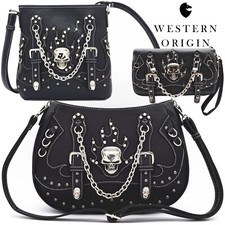 Gothic Flame Skull Handbag