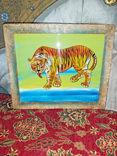 VINTAGE INDIAN REVERSE GLASS