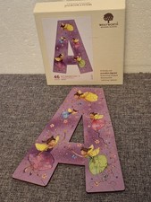 Wentworth Wooden Jigsaw Puzzle Girl's Alphabet Letter A - 46 Piece Complete