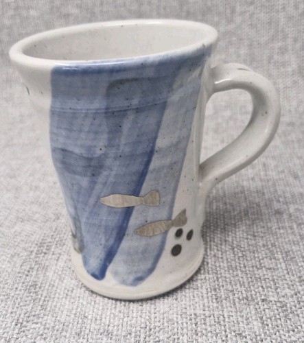 Studio pottery fish mug - studio,