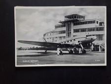 AER LINGUS -DUBLIN AIRPORT- RP POSTCARD - POSTED IN 1954- LOTS OF STAMPS ON BACK