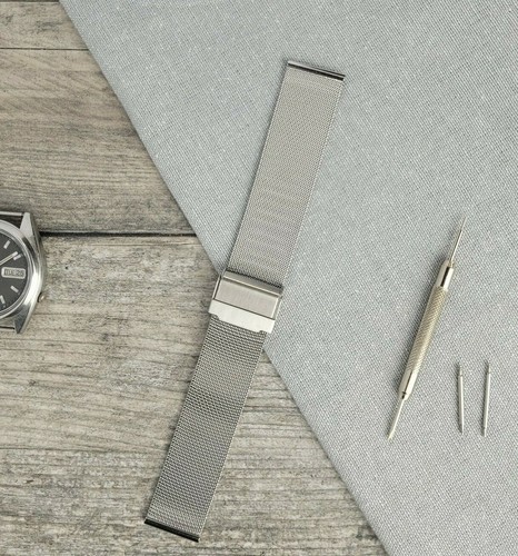 Steel milanese mesh watch - steel,