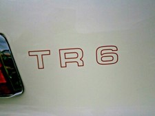 2, Triumph TR6,  Rear Wing Decals (Red)