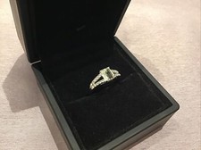 1.2 Carat Lab Created Yellow Diamond Engagement Ring Platinum Plated 925 O