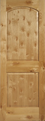 Knotty alder panel top arch - knotty,
