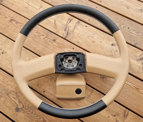 New leather steering - leather,