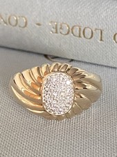 Gents 9ct Gold &  Diamond Band