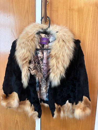 Real fox mink fur coat - real, &