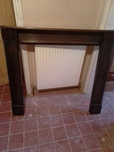 Wooden fire surround - fire, used